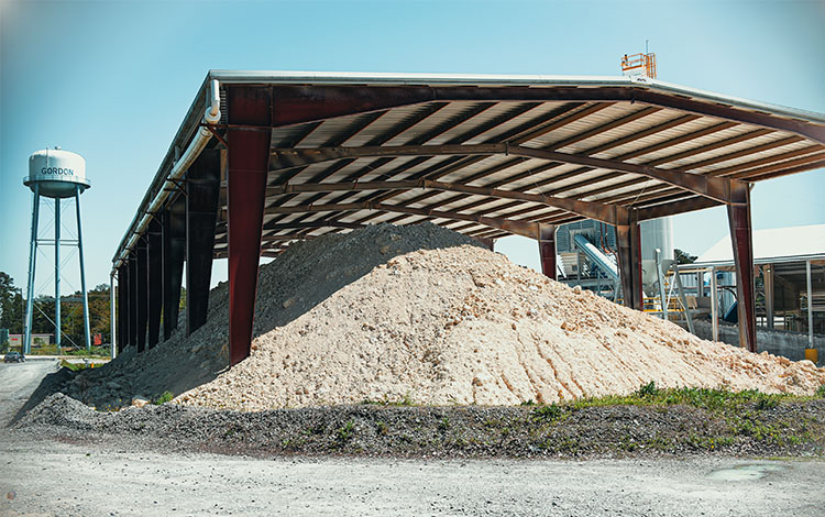 pile of rubble under structure 